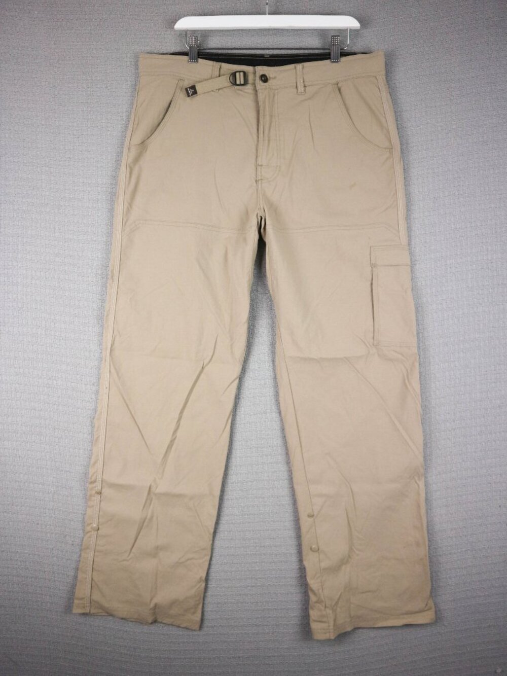 Prana Cargo Pants Straight Cut Mens 38W Khaki